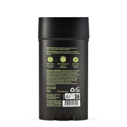 ATTITUDE Aluminum-Free Deodorant for Men, 95% Natural Origin Ingredients, EWG Verified, Plant Based Odor Control, With Baking Soda, Matcha & Bergamot, 2.64 Oz
