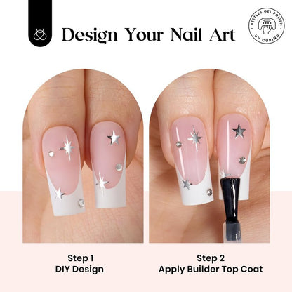 Beetles X Press Plus On Nails Kit - Pink Long Square French Tip Press On Nails | 224Pcs Acrylic Nail 16 Sizes All-in-One Kit with Nail Glue, Remover, Builder Top Coat, Nail Lamp