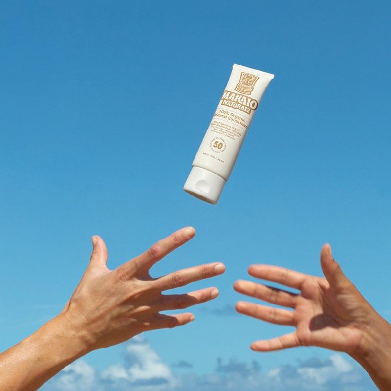 Makaio Naturals 100% Organic Mineral Sunscreen SPF 50 for Kids & Family – Face & Body, Unscented, High-Performance, Sensitive Skin, Reef Safe, Vegan, Hypoallergenic, Dermatologist Tested, 3.88 fl oz