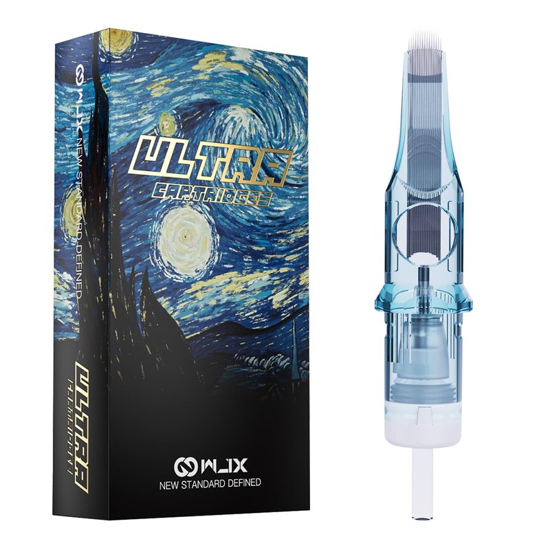 WJX Ultra 1013RM Tattoo Cartridge Needles, #10 Bugpin 13 Round Magnum, 20Pcs Disposable Tattoo Needles for Shading, Blending and Color Packing, Compatible with All Rotary Tattoo Machines and Pen