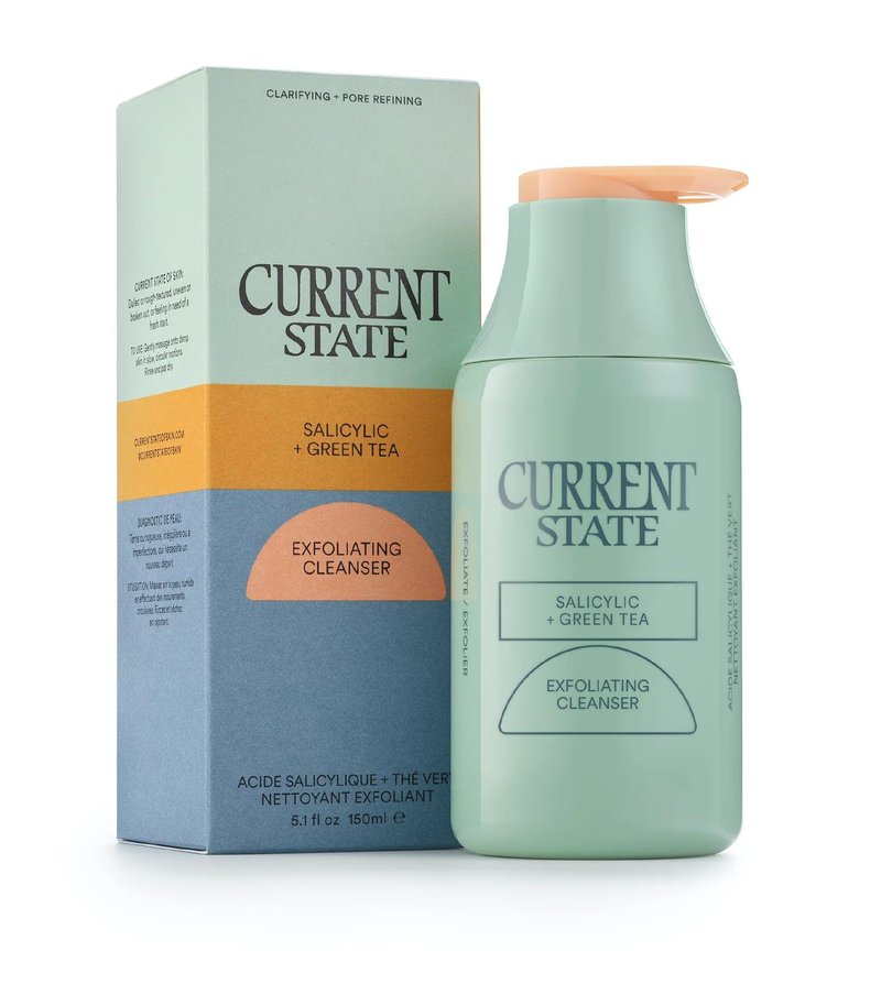 Exfoliating Face Wash - 2% Salicylic Acid Cleanser and Green Tea by Current State | Acne Wash | Pore Minimizer For Face | 5.1 fl oz. Made In The USA