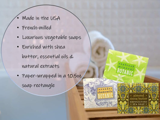 Greenwich Bay Trading Company Set of Two 10.5 oz Shea Butter Soap Bars (Ocean Riche)