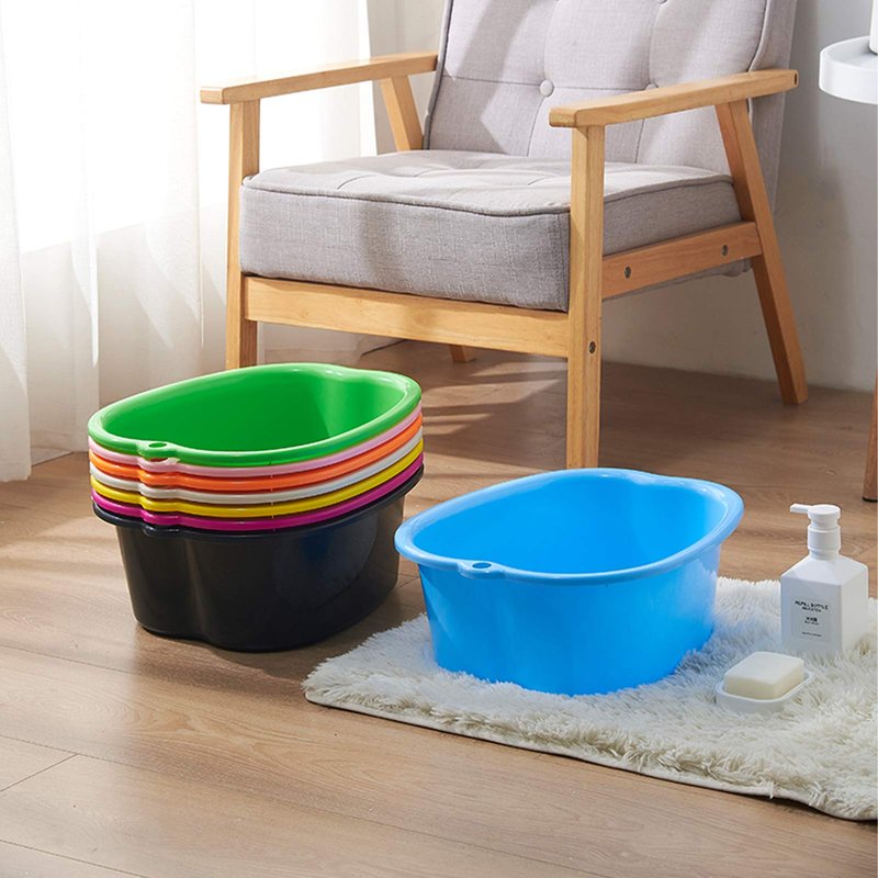 AXLOFO® Foot Soaking Bath Basin, Large Plastic Foot Soaking Tub, Feet Massage Feet Bath Bucket, Great for Getting the Dead/Old Skin Off Your Foots (greybasin)