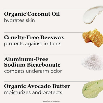 Underarmed Unscented Aluminum-Free Deodorant, Coconut + Essential Oils, Baking Soda, Raw Honey & Mineral Salt | Non-GMO Vegan Formula For Women & Men