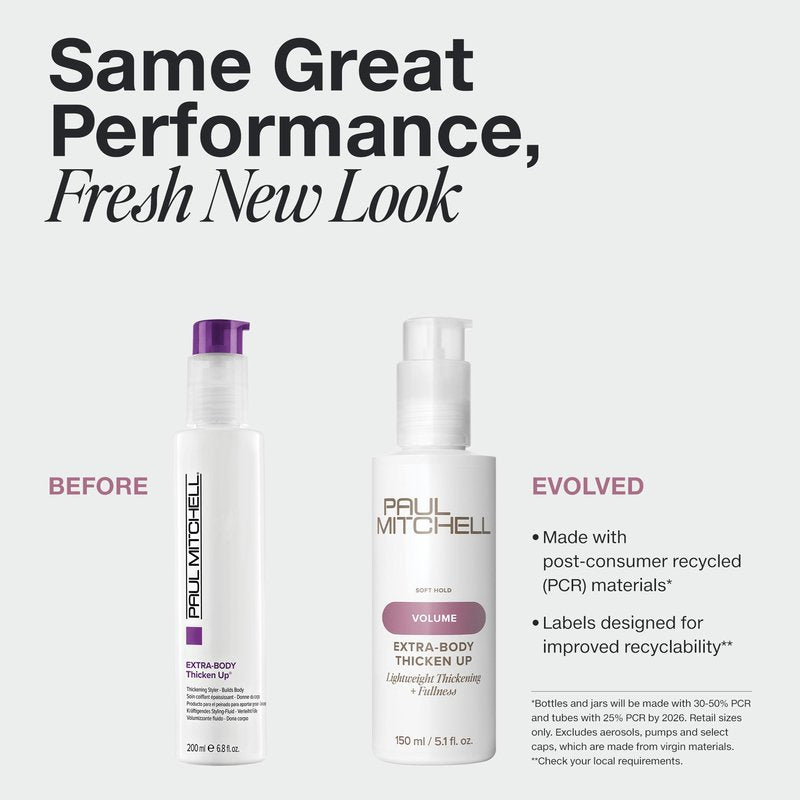 Paul Mitchell Extra-Body Thicken Up Styling Liquid, Lightweight Formula, Adds Fullness, For Fine Hair, 5.1 oz