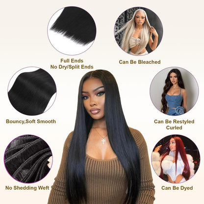 16A Raw Straight Bundles Human Hair 1 Bundle,14 Inch,Triple Lifespan,Burmese Virgin Remy Hair Extensions,No Tangle Shedding