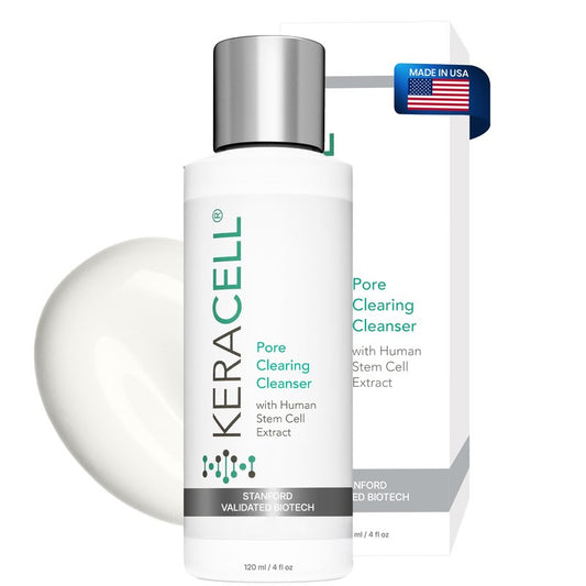 Keracell Pore Clearing Cleanser - Pore Cleanser & Minimizer with Salicylic Acid & Panthenol - Acne Cleansing Face Wash with MHCsc Technology - Moisturizes, Decreases Oil & Removes Impurities - 4 oz