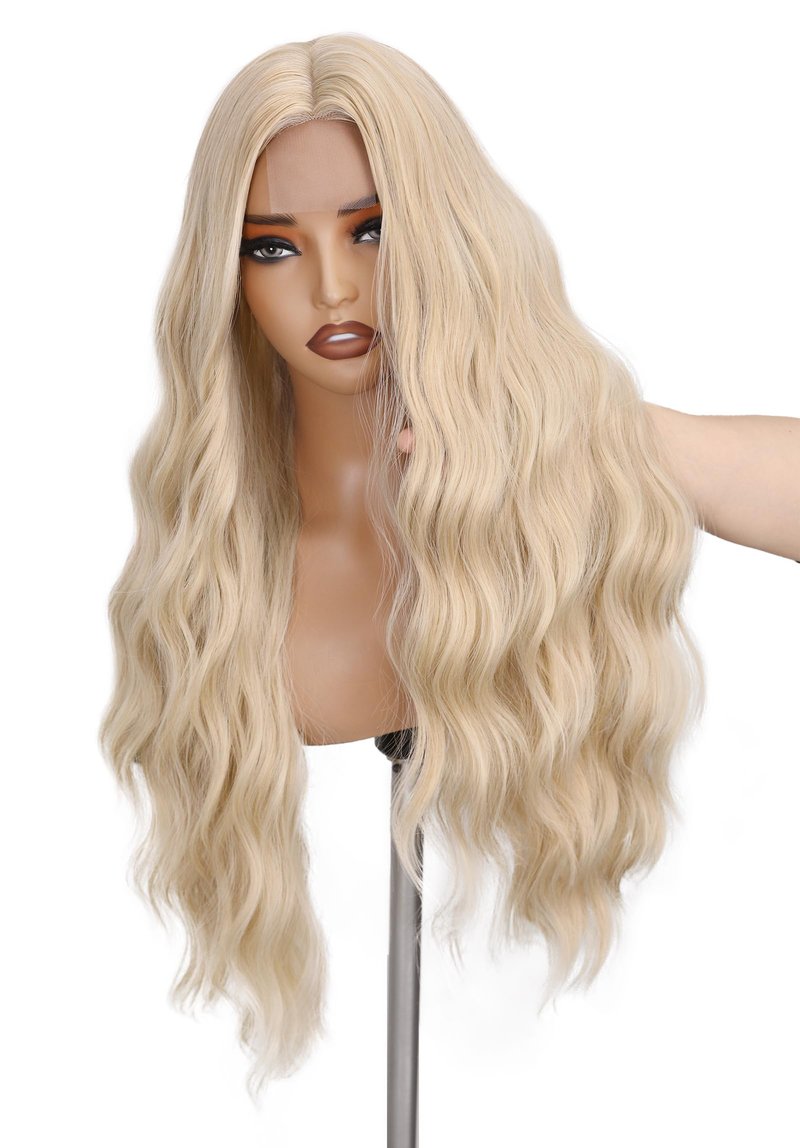 FAVE 28 Inches Lace Front Wig Heat Resistant Synthetic Lace Front Wig Long Wavy Free Part Auburn Wig Glueless Lace Front Wigs for Women Lace Wig for Party Daily Use (Auburn)