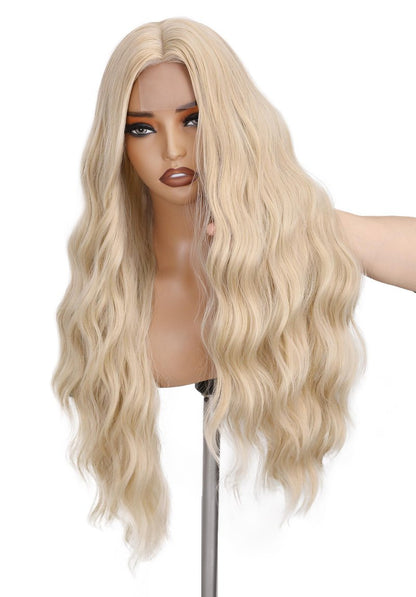 FAVE 28 Inches Lace Front Wig Heat Resistant Synthetic Lace Front Wig Long Wavy Free Part Auburn Wig Glueless Lace Front Wigs for Women Lace Wig for Party Daily Use (Auburn)