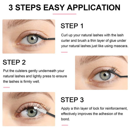 KISSXIAOYA Cluster Lashes Extensions, 120Pcs Individual Cluster Lashes D Curl 9-15mm, Wide Stem Cluster Eyelashes Soft Natural False Eyelashes Cluster DIY Eyelash Extension At Home (120pcs, 9-15mm)