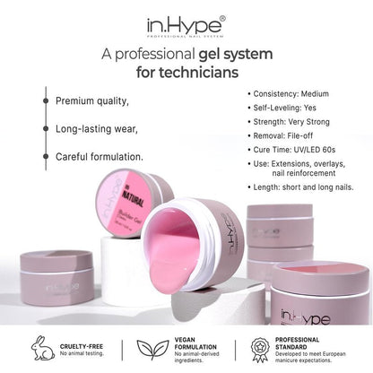 IN.HYPE UV/LED Camouflage Builder Gel for Nail Extension/Strengthening (Cool Nude #32)
