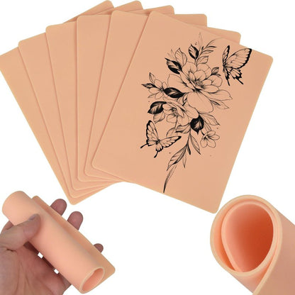 Narkasy 2mm Blank Tattoo Practice Skin, 20pcs 7x5.5in Practice Skin Tattoo Skin Practice Sheet Tattoo for Beginners and Experienced Artists Tattoo Supplies…