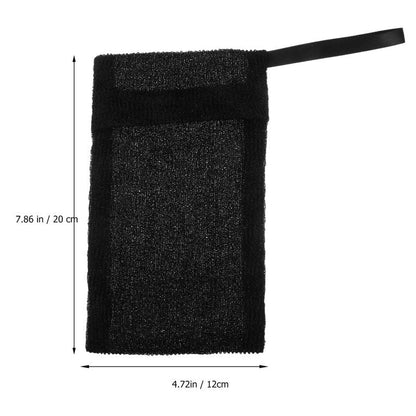 Healifty Bubble Mesh Soap Pouch 10Pcs Black Net Bags 7.87X4.72 Inch for Face Cleansing Foaming and Exfoliating with Natural Soap Saver Nets