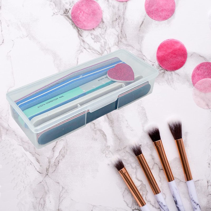 Lokyango Clear Manicure Tool Box, Personal Nail Box Storage Case for Organizing, Plastic Nail Tool Box for Manicure Pedicure Kit (12pcs)