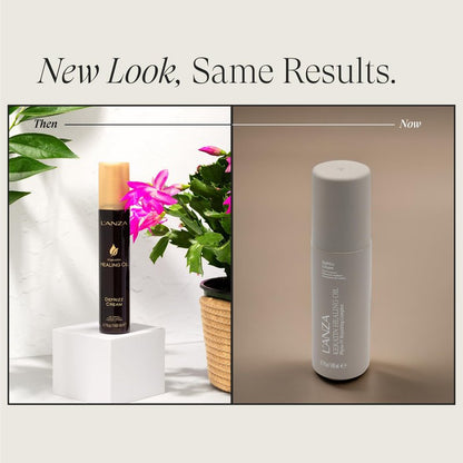 L'ANZA Keratin Healing Oil De-Frizz Cream Anti-Humidity Cream, Smoothing, Soft Control, Strengthens, Adds Shine, Color Safe Anti-Humidity Strengthening Care Shine Boost, Sulfate Free (4.7 Fl Oz)