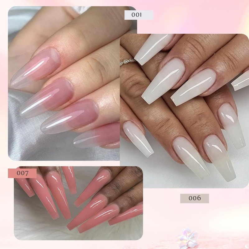 YIMART Poly Extension Gel Nail Kit,Poly Nail Gel Kit with UV Light Starter Kit, 18 Pcs/Set Builder Gel Nail Extension Kit for Beginners with Everything Nail Art DIY