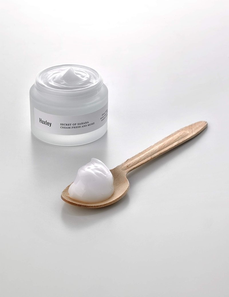 Huxley Secret of Sahara Fresh and More Cream, Lightweight Hydrating Korean Gel Face Cream, Non-Sticky Fast-Absorbing, Moroccan Cactus Water + Extract, Prickly Pear Seed Oil, 50 ml /1.69 fl. oz.