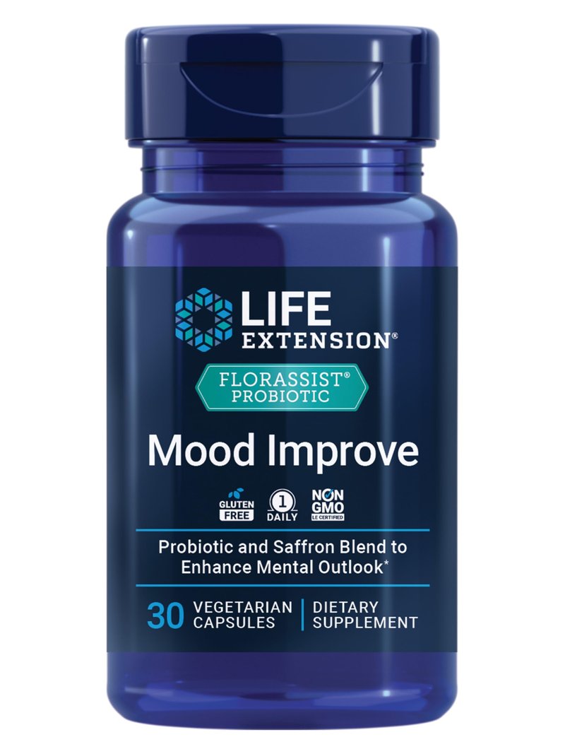 Life Extension FLORASSIST® Probiotic Mood Improve, probiotic and Saffron Blend enhances Mood and Mental Outlook, Non-GMO, Gluten-Free, 1 Daily, Vegetarian, 30 Capsules