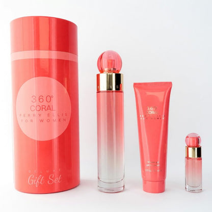 360 CORAL/PERRY ELLIS DELUXE GIFT SET (W)