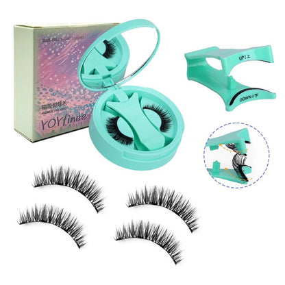 YOYfinee Magnetic Eyelashes with Applicator, Reusable Comfortable Magnetic Eyelashes, No Glue No Eyeliner Needed, Soft Magnets False Eyelashes, Easy to Wear(Z1)