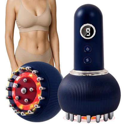 Paiaito Lymphatic Drainage Massager & Anti Cellulite Massage Tool, Helps Reduce Stretch Marks & Cellulite, for Legs, Arms & Belly, Body Sculpting Machine with Microcurrent, Light, Heat & Vibration