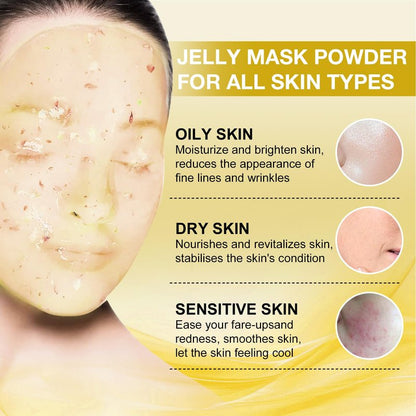 Angeland Jelly Mask for Facials Professional, Hydrating & Moisturizing Peel-Off Natural Gel Face Mask SkinCare, Professional Spa Use Jelly Face Masks, Deep Hydration & Glow 23 Fl Oz (Collagen)