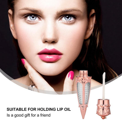 FRCOLOR Refillable Lip Gloss Tubes Set 10Pcs Radish Design Compact Lip Balm Bottles Leak-Proof Gloss Containers Portable Diy Makeup Accessories 4.33X1.18In