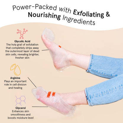 Award-Winning Foot Peeling Mask - Dr. Pedicure Foot Peel Masks (2 Pairs, Lemon) - Moisturizing Foot Masks That Remove Dead Skin, Exfoliating Foot Mask for Dry Cracked Feet, Feet Peeling Mask
