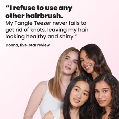 Tangle Teezer Ultimate Detangler Brush for Wet & Dry Hair, Eliminates Knots & Reduces Breakage for Straight to Wavy Hair Types, Millennial Pink