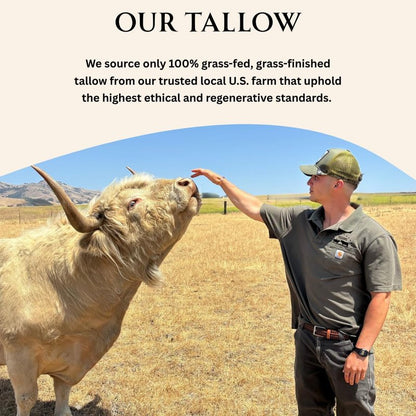 Untamed Organics Tallow Hair Clay | Handmade Grass-Fed Grass-Finshed Tallow Hair Pomade | All Natural & Organic Styling Clay for Men & Women | Medium Hold & Natural Finish | 2 FL. oz.