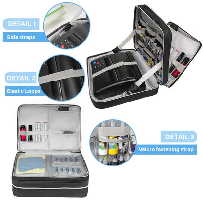 ZIOZERTT Tattoo Travel Case for Equipment and Supplies,Black,Bag Only