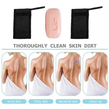Healifty Bubble Mesh Soap Pouch 10Pcs Black Net Bags 7.87X4.72 Inch for Face Cleansing Foaming and Exfoliating with Natural Soap Saver Nets