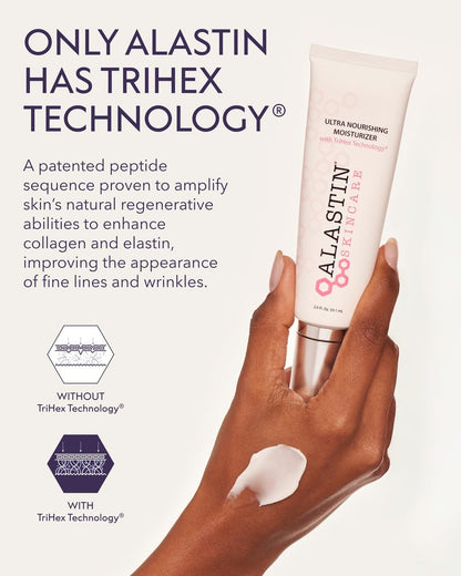 ALASTIN Skincare Ultra Nourishing Face Moisturizer Cream (2 oz) | Daily Hydrating Lotion For Dry Skin | Supports New Collagen & Elastin Production