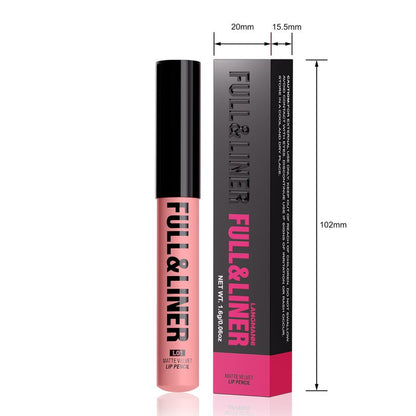 LANGMANNI 12Pcs Matte Velvet Lip Liner Pencil Set - Highly Pigmented, Smudge-Resistant Lip Pencils for Shaping & Contouring, Vegan & Cruelty-Free