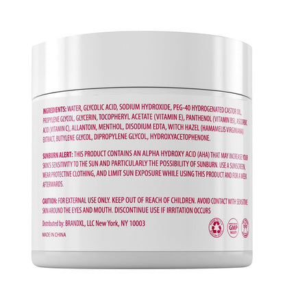 20% Glycolic Acid Pads (50 Pads) - Exfoliating Pads for Face Chemical Peel for Face at Home - Glycolic Acid Peel Exfoliating Face Pads - Acne Pads Facial Peel Face Exfoliating Pads with Vitamin C