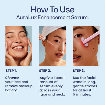 Red Light Therapy Activation Serum for Face and Neck - for Facial Wand, Red Light Therapy & Microcurrent Facial Device - Natural Formula - Blue Tansy, Hyaluronic Acid, Golden Chamomile, Aloe Vera