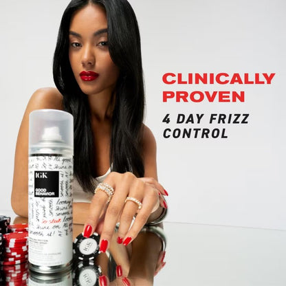 IGK GOOD BEHAVIOR Spirulina Protein Smoothing Spray | Keratin Like Treatment + Frizz Control + Heat Protectant | Vegan + Cruelty Free | 5.6 Oz (Pack of 2)