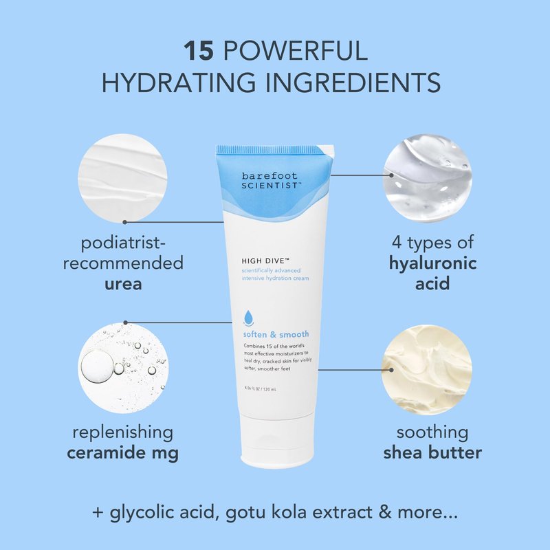 Barefoot Scientist High Dive Intensive Hydration Foot Therapy Cream, Specialized Moisture for Dry Feet and Cracked Heels