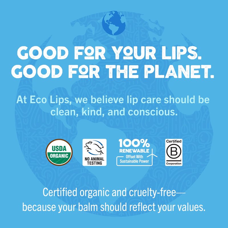 Eco Lips Pure & Simple Raspberry, Coconut and Vanilla Organic Lip Balm 9-Pack (0.15 oz.) - 100% Natural. 100% Plastic-Free Packaging | Made in USA & Cruelty Free