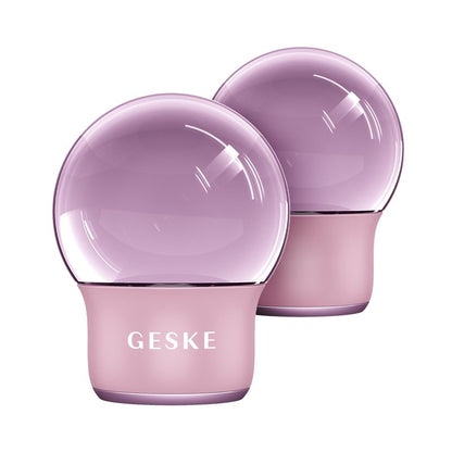 GESKE SmartAppGuided™ Cool & Warm Face & Body Massager | 7 in 1 | Multifunctional Massager | Face & Body | Battery-free Cooling & Warming | Firms, Relaxes & De-Puffs Skin | Globular Design