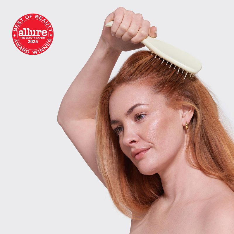 Tangle Teezer Extra Gentle Detangler Hair Brush, with Fewer Bristles for Gentle & Effective Detangling to Minimize Hair Loss & Breakage, Chamomile Yellow