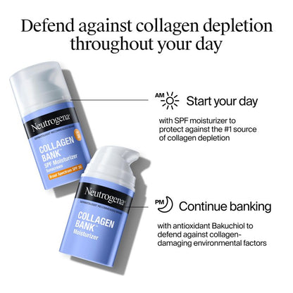 Neutrogena Collagen Bank Face Moisturizer, Larger Size Anti-Aging Face & Neck Collagen Cream, Bakuchiol, Face Lotion Supports Skin’s Natural Collagen for Visibly Plump Skin, 2.7 fl. oz