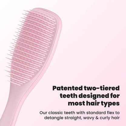 Tangle Teezer Ultimate Detangler Brush for Wet & Dry Hair, Eliminates Knots & Reduces Breakage for Straight to Wavy Hair Types, Millennial Pink