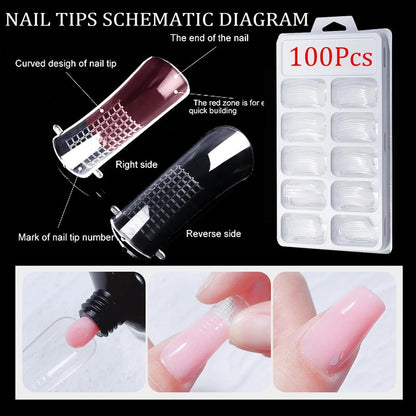 YIMART Poly Extension Gel Nail Kit,Poly Nail Gel Kit with UV Light Starter Kit, 18 Pcs/Set Builder Gel Nail Extension Kit for Beginners with Everything Nail Art DIY