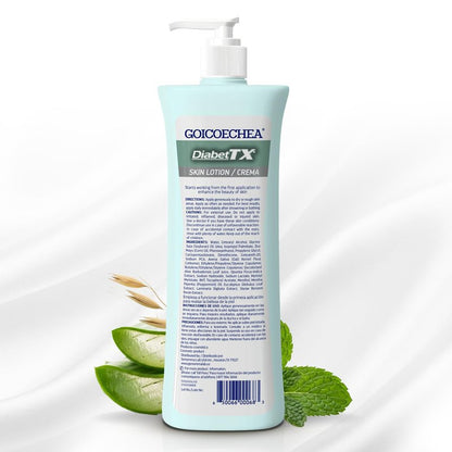 Goicoechea Diabet TX Diabetic Lotion with Urea for Dry Skin | Soothing Hydrating Cream with Aloe, Oatmeal & Vitamin E for Hands, Elbows, Feet & Body | Extra Dry Skin Support, 13.5 Oz | 3-Pack