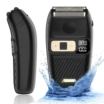 Foil Shaver Electric Razor for Men Electric Foil Shavers for Men Portable Travel Waterproof Wet Dry LED Display Cordless Beard Trimmer 3 Adjustable Speeds Long Battery Rechargeable IPX6