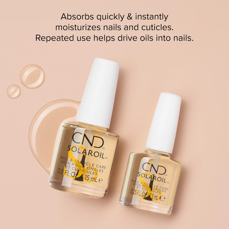 CND SolarOil Cuticle Oil, Natural Blend Of Jojoba, Vitamin E, Rice Bran and Sweet Almond Oils, Moisturizes and Conditions Skin, 4 fl oz (Packaging May Vary)