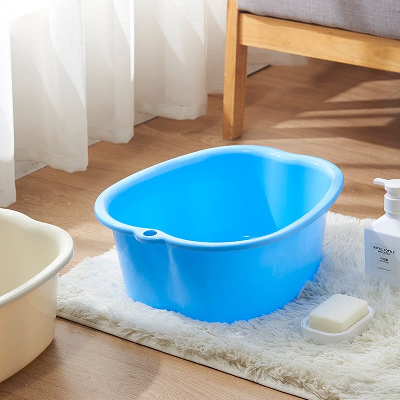 AXLOFO® Foot Soaking Bath Basin, Large Plastic Foot Soaking Tub, Feet Massage Feet Bath Bucket, Great for Getting the Dead/Old Skin Off Your Foots (greybasin)
