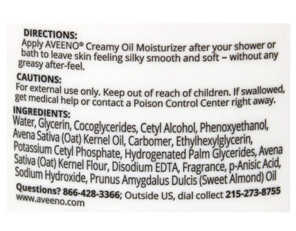 Aveeno Creamy Oil R Size 12oz Aveeno Creamy Moisturizing Oil