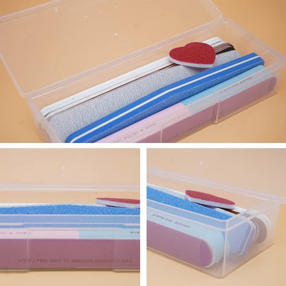 Lokyango Clear Manicure Tool Box, Personal Nail Box Storage Case for Organizing, Plastic Nail Tool Box for Manicure Pedicure Kit (12pcs)